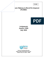 PGDRD English Assignment 2020 PDF