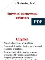 Dental Biochemistry Enzymes, Coenzymes and Cofactors