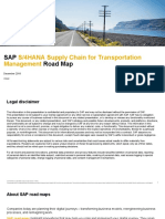 SAP Road Map: S/4HANA Supply Chain For Transportation Management