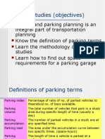 Parking Studies (Objectives)