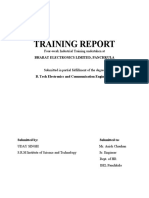 Training Report: Bharat Electronics Limited, Panchkula