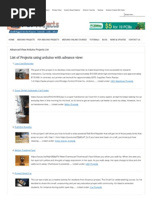 Advanced View Arduino Projects List -Use Arduino for Projects