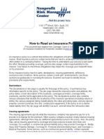 How To Read An Insurance Policy PDF