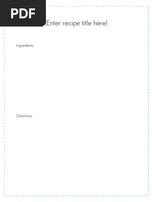 Recipe Blank