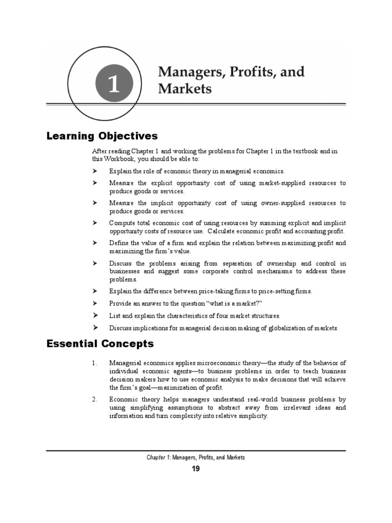 Opportunity Costs in Managerial Economics | PDF | Market Power | Profit ...