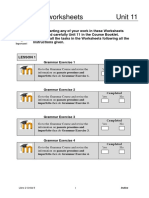 Exercise Worksheets Unit 11