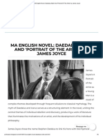 MA English Novel_ Daedalus Myth And 'Portrait Of The Artist' by James Joyce