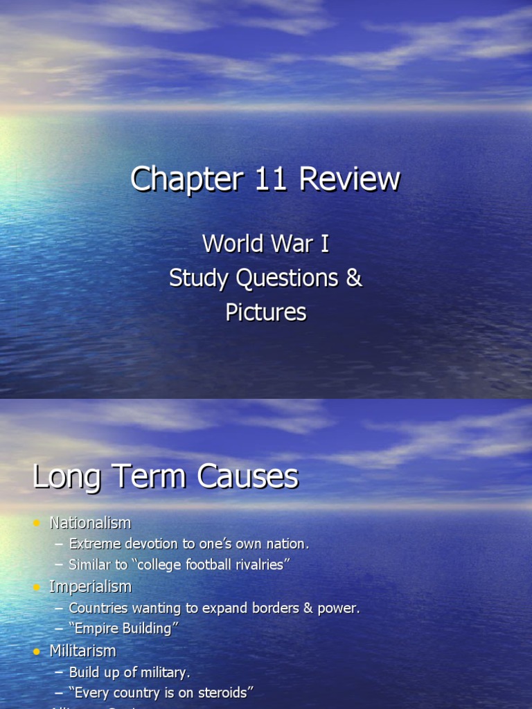 WWI Picture Review | PDF | World War I | Treaty Of Versailles