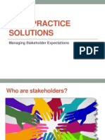 Best Practice Solutions: Managing Stakeholder Expectations