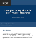 Examples of Key Financial Performance Measures