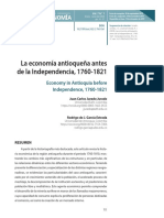 Juan C. Jurado y R. García E. La Economía Antioqueña Antes de La Independencia PDF