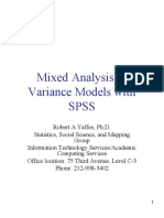 Mixed Analysis of Variance Models With Spss