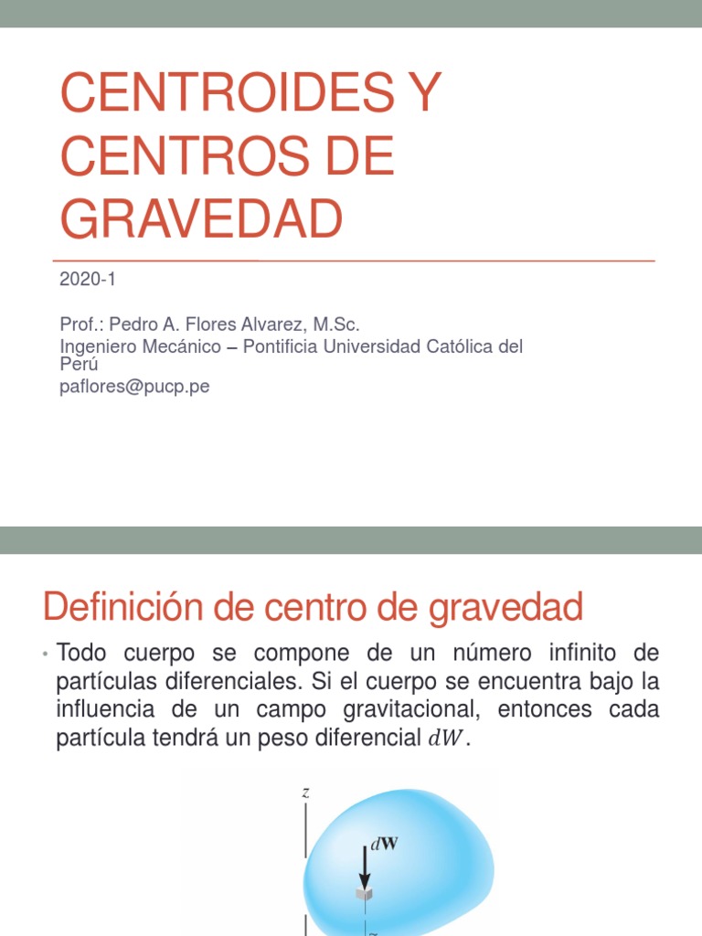 04 Centroides y Centros de Gravedad PDF Centro de masa Gravedad