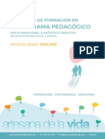 Programa Curso Online Psicodrama Pedagógico Edición Sep Dic2020 ArtesanadelaVida