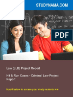 Hit & Run Cases - Criminal Law Project Report