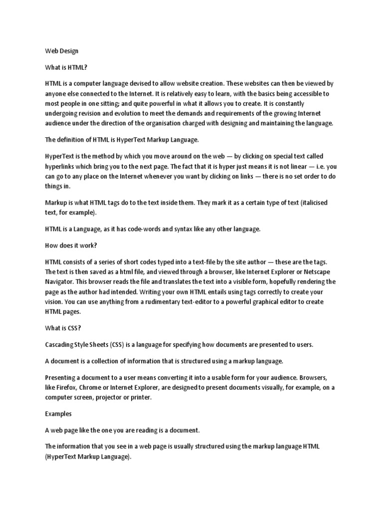 Beginner Questions Web Design-HTML, CSS, JavaScript, PHP PDF | PDF ...