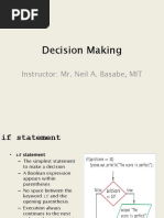 Decision Making: Instructor: Mr. Neil A. Basabe, MIT