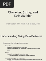 Characters Strings and StringBuilder