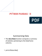Python Pandas - II