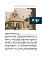 The Brief Biography of Hadrat Syed Shah Musa Quaderi Hyderabad