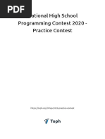 National High School Programming Contest 2020 - Practice Contest