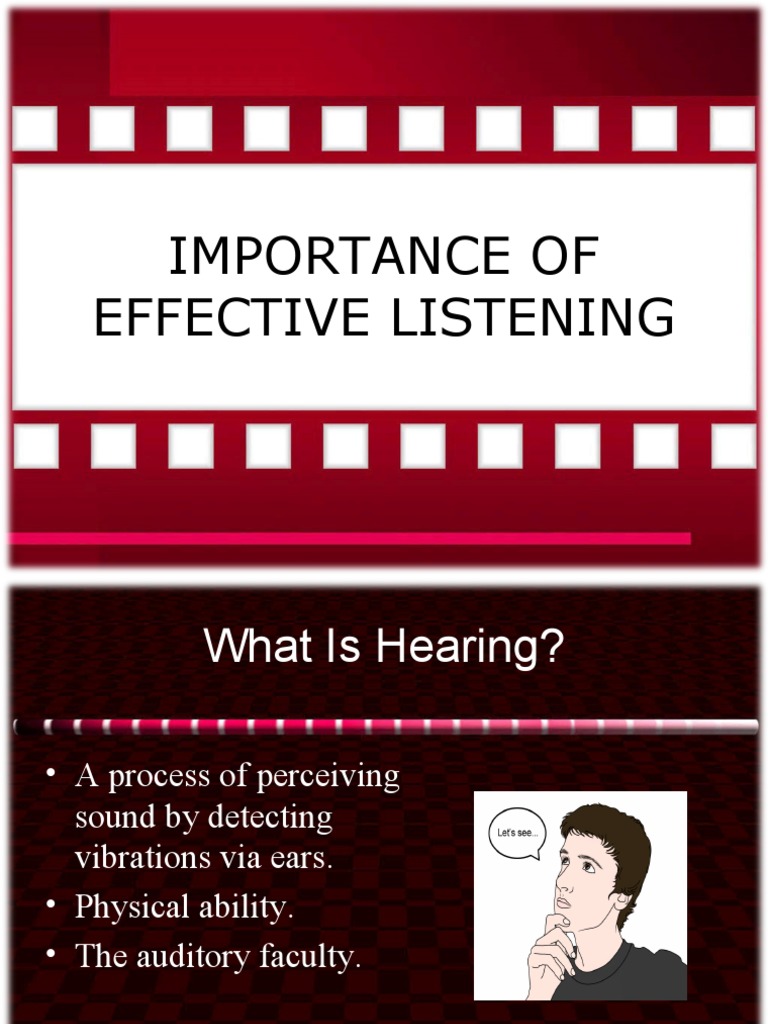 Listening Skills Presentation | PDF | Career & Growth | Self-Improvement