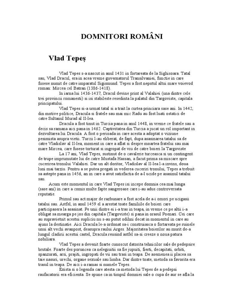 Domnitori Români | PDF