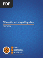 DMTH504 Differential and Integral Equation