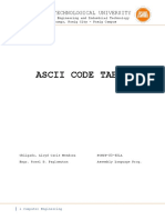 Ascii Code Table: Rizal Technological University
