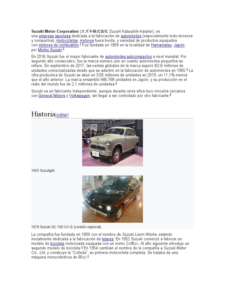 Suzuki Motors | PDF | Fabricantes de vehículos de motor de Japón ...