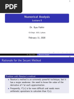 Numerical Analysis: Lecture-5