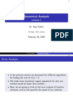 Numerical Analysis Lecture Error Analysis