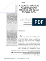 A Relação Mãe Bebê Na Estimulação Precoce Um Olhar Psicanalítico