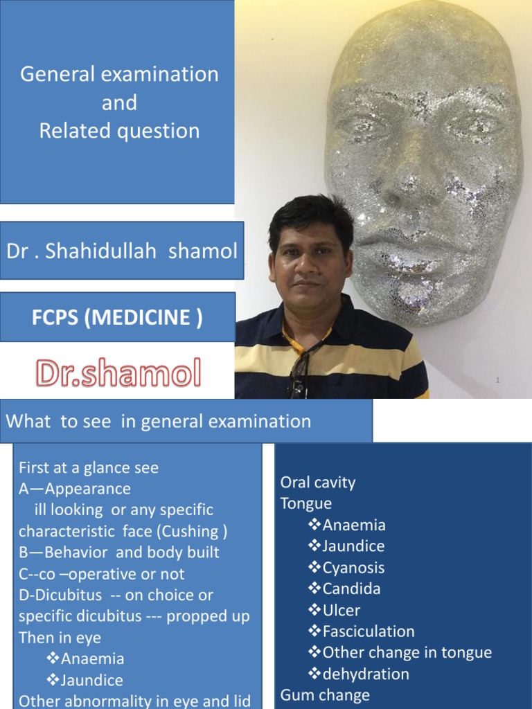 General Exam and Q&A For MBBS DR Shamol | PDF | Anemia | Body Mass Index