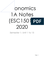 ECS1501 - Economics 1A Notes