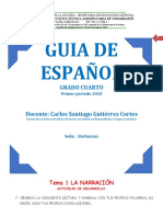 GUIA DE ESPAÑOL Grado Cuarto 2020