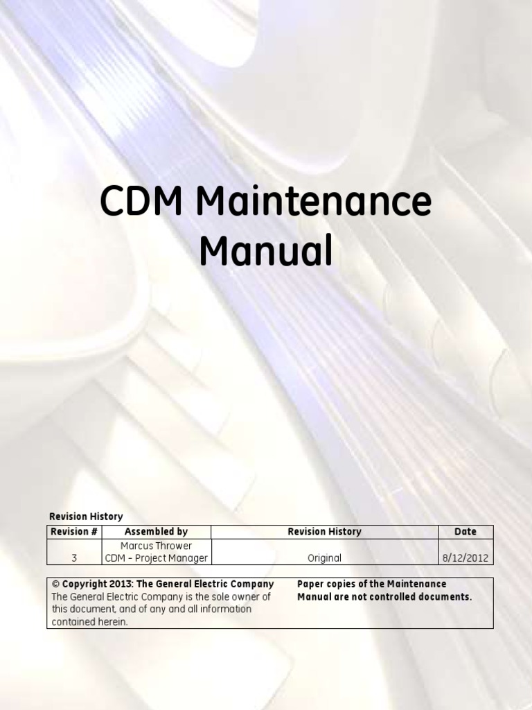 CDM Maintenance Manual - Rev4 | PDF | Electric Power System | Power Supply