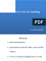 Financial & Cost Accounting: - CA Vikram Menda