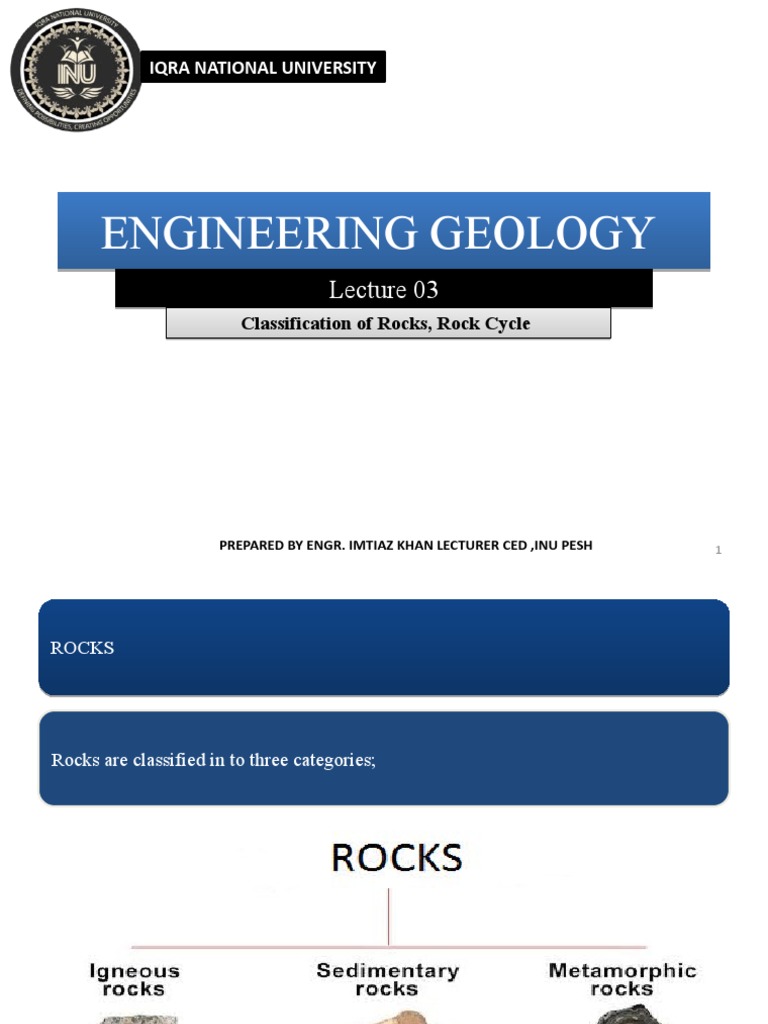 Geology Lec - 03 | PDF | Rock (Geology) | Sedimentary Rock