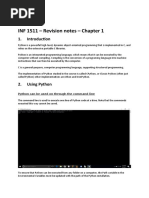 INF1511 - Chapter 1 - Python and Its Features