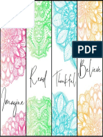 Free Printable Bookmarks To Color Floral