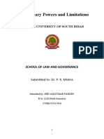Discretionary Powers and Limitations: Central University of South Bihar