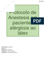Protocolo de Anestesia em pacientes alérgicos ao látex
