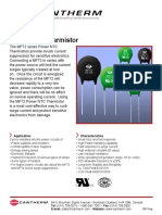 MF72 Power NTC Thermistor: Application Characteristics