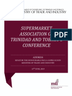 Supermarket Association of Trinidad and Tobago'S Conference: Address