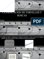 Diapositivas de Clasificación de Tornillos y Roscas PDF
