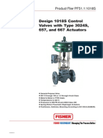 Design 1018S Control Valves With Type 3024S, 657, and 667 Actuators