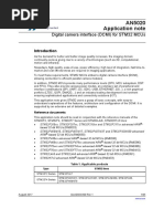 An5020 Application Note: Digital Camera Interface (Dcmi) For Stm32 Mcus