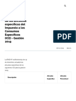 Novedades - Bolivia - Actualización de Las Alícuotas Específicas Del Impuesto A Los Consumos Específicos (ICE) - Gestión 2019