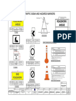 Traffic signage and hazard markers installation details